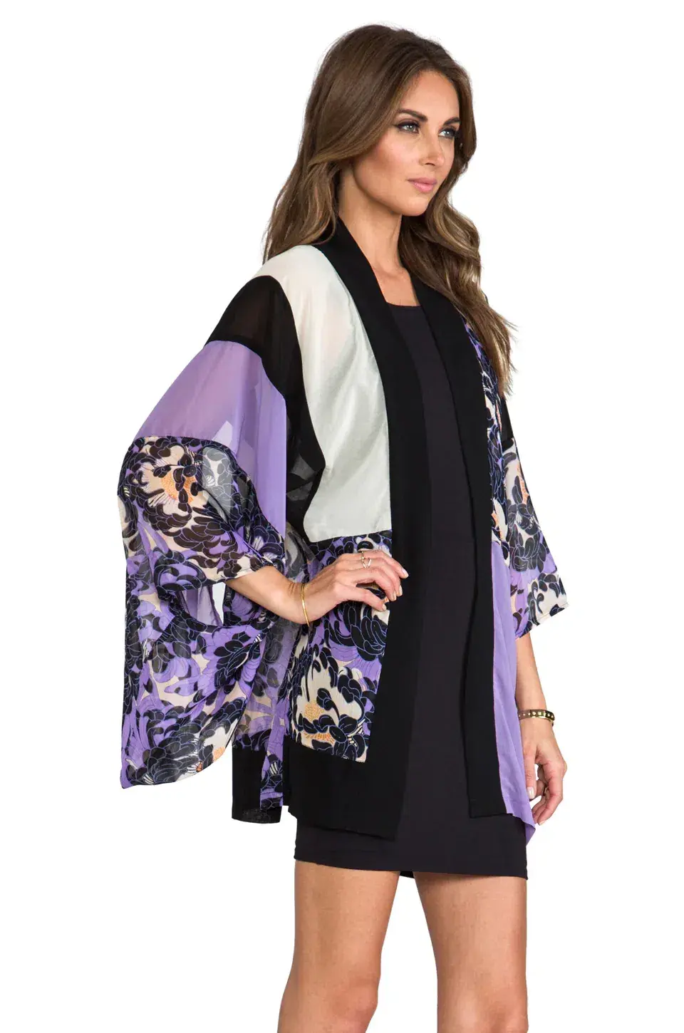 Shona Joy Love State Kimono Lavender Print Size 6 - Image 3