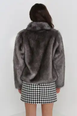 Unreal Fur Fur Delish Jacket Grey Size S