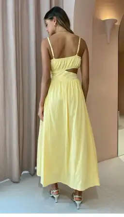 By Nicola Romantica Maxi Dress Yellow Size 8 for rent on The Volte - image 2