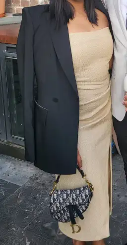 Manning Cartell French Kiss Strapless Midi Dress Beige Size 10 for rent on The Volte - image 5