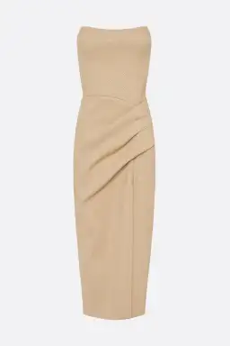 Manning Cartell French Kiss Strapless Midi Dress Beige Size 10 for rent on The Volte - image 3