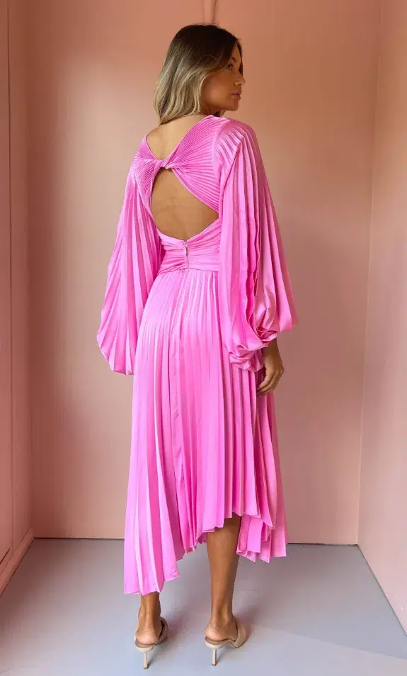 Acler Palms Midi Dress Confetti Pink Size 14 for rent on The Volte - main image