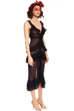 For Love and Lemons Black Polka Dot Dress Black Size M for rent on The Volte - image 3