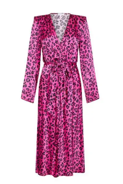Ghost London Meryl Leopard Print Dress Print Size 8 for rent on The Volte - main image