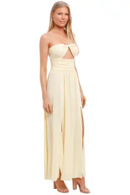 Bec and Bridge Isla Midi Dress Yellow Size 6