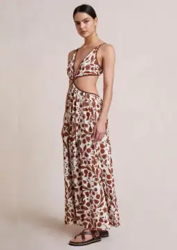Bec & Bridge Phillipa Maxi Dress Print Size 8