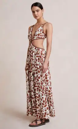 Bec & Bridge Phillipa Maxi Dress Print Size 8