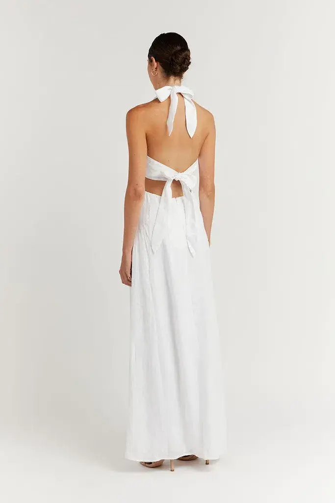 Dissh Layne Halter Midi Dress White Size 8 for rent on The Volte - main image