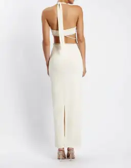 Meshki Nicha Diamante Cut Out Midi Dress White Size XS for rent on The Volte - image 3