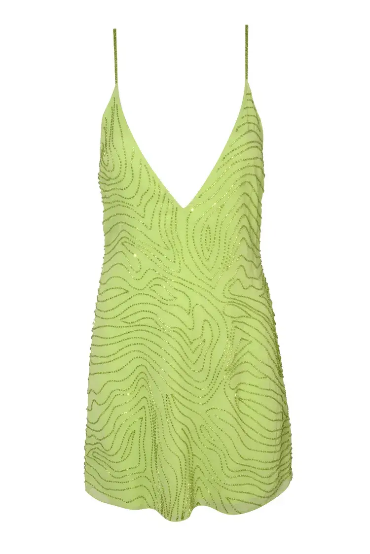 Rat & Boa Valetta Mini Dress Green Size XXS / Au 4 for rent on The Volte - main image