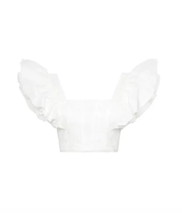 Aje Vanades Frill Crop Top & New Wave Mini Skirt Set Ivory Size 8 for rent on The Volte - main image