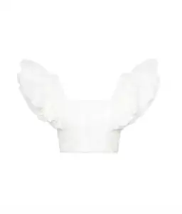 Aje Vanades Frill Crop Top & New Wave Mini Skirt Set Ivory Size 8 for rent on The Volte - image 6