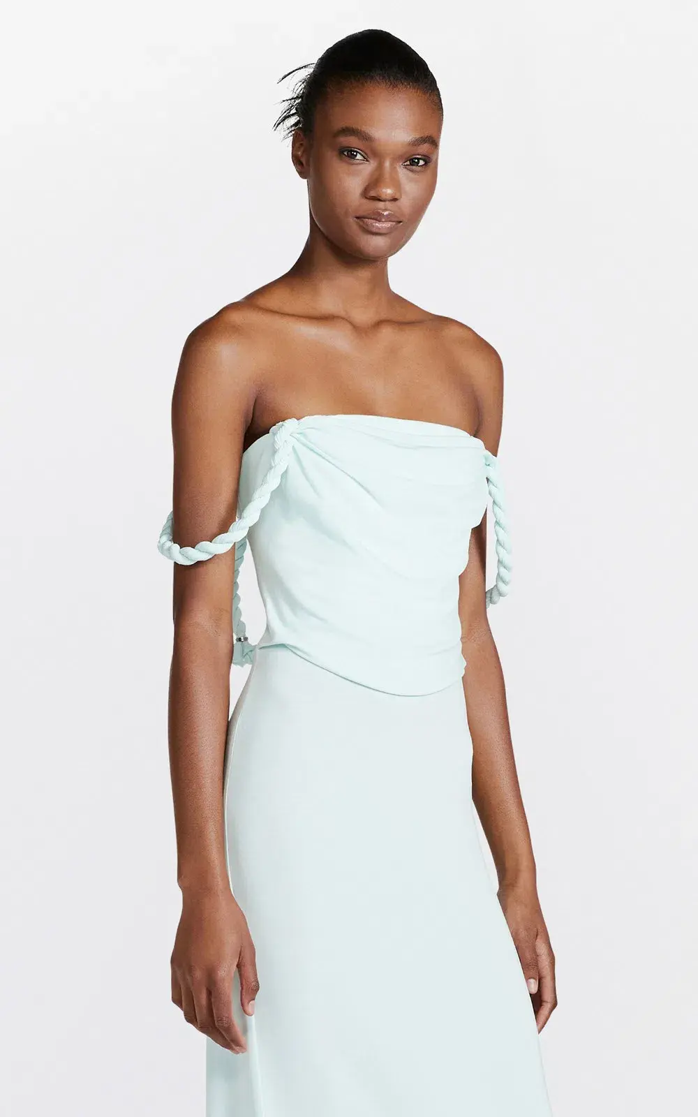 Dion Lee Rope Drape Dress Blue Size 10 for rent on The Volte - main image