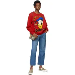 Gucci Blue Disney Edition Eco-Washed Donald Duck Jeans Size 10