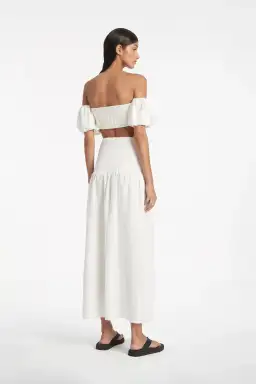 Sir the Label Lotte Bandeau & Alena Ruched Maxi Skirt Set White Size 1 for rent on The Volte - image 3