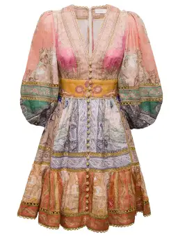 Zimmermann Anneke Lantern Mini Dress Spliced Size 0P / Au 6 for rent on The Volte - image 2