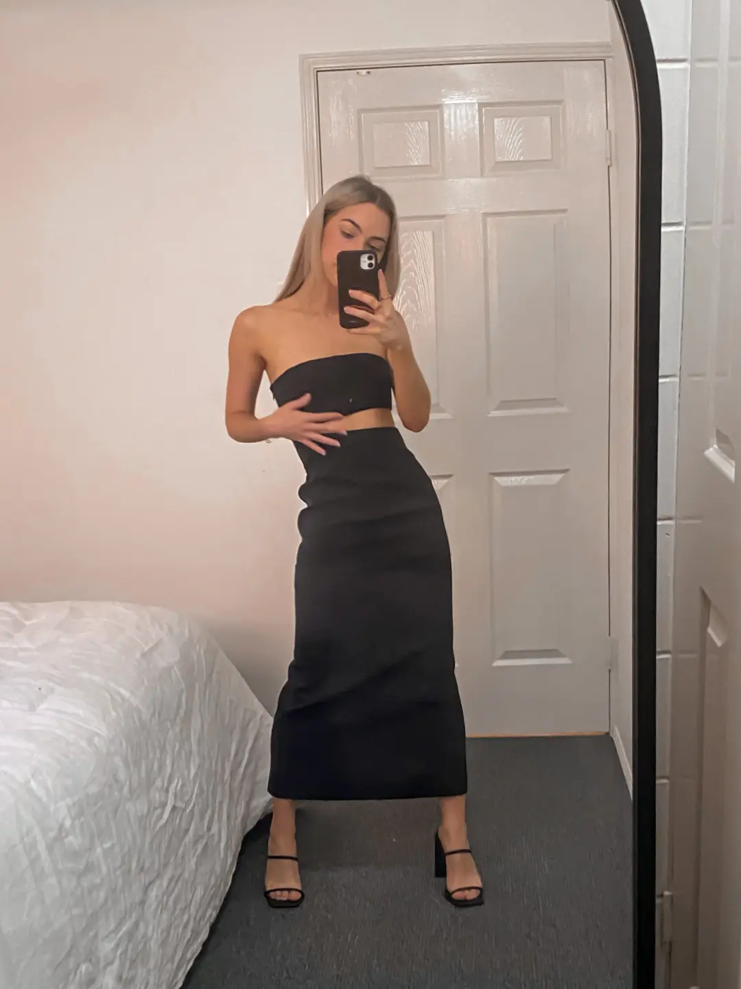 Meshki Diana Cut Out Black Maxi Dress Black Size 6 for rent on The Volte - main image