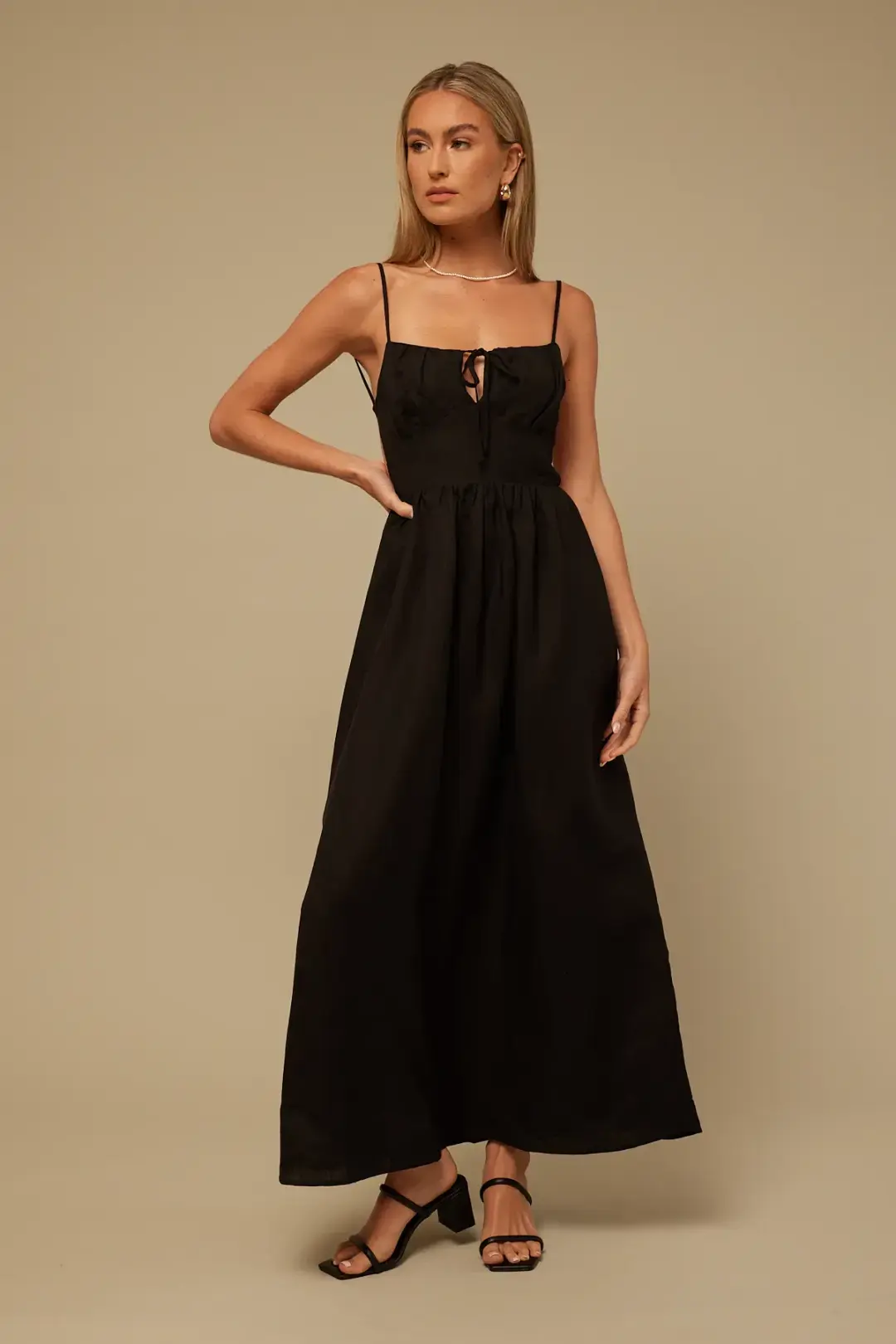 Perfect Stranger Endless Love Maxi Dress Black Size 4 for rent on The Volte - main image