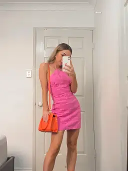 Natalie Rolt Poppy Mini Dress Pink Size 6 for rent on The Volte - image 3