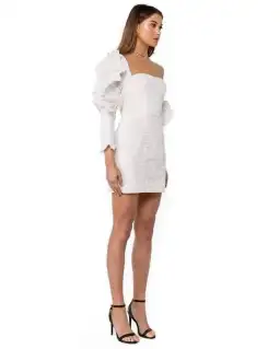 Asilio Asymmetric Mini Dress White Size 8 for rent on The Volte - image 5