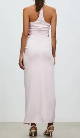 Christopher Esber Multi Panel Disconnect Ruched Halter Dress Pink SIze 10 for rent on The Volte - image 3