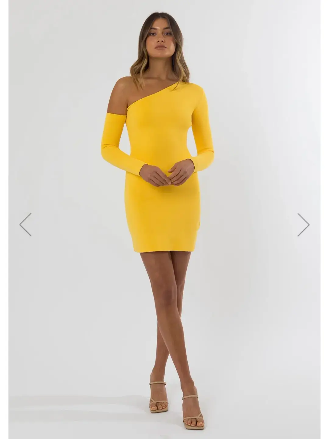 San Sloane Erika Dress Mango Yellow Size 6 for rent on The Volte - main image