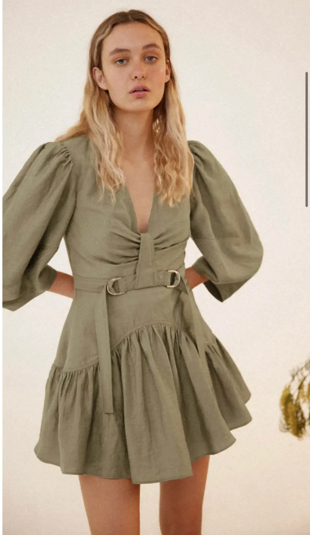 Acler Manor Dress Moss Green Size 10 for rent on The Volte - main image