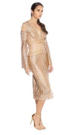 Thurley Sonnet Dress - Gold Size 10