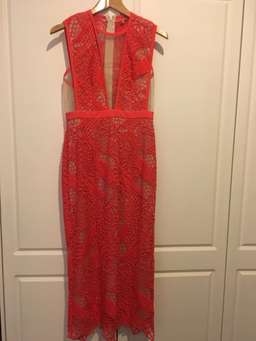 Manning Cartell Gallery Views Sheath Dress Sz 10 Red