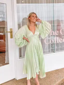 Acler Palms Dress in Iced Mint Green Size S for rent on The Volte - image 1