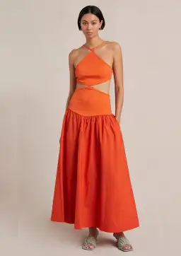 Bec & Bridge Ula Cut Out Maxi Dress Chilli Orange Size S / AU 8 for rent on The Volte - image 1