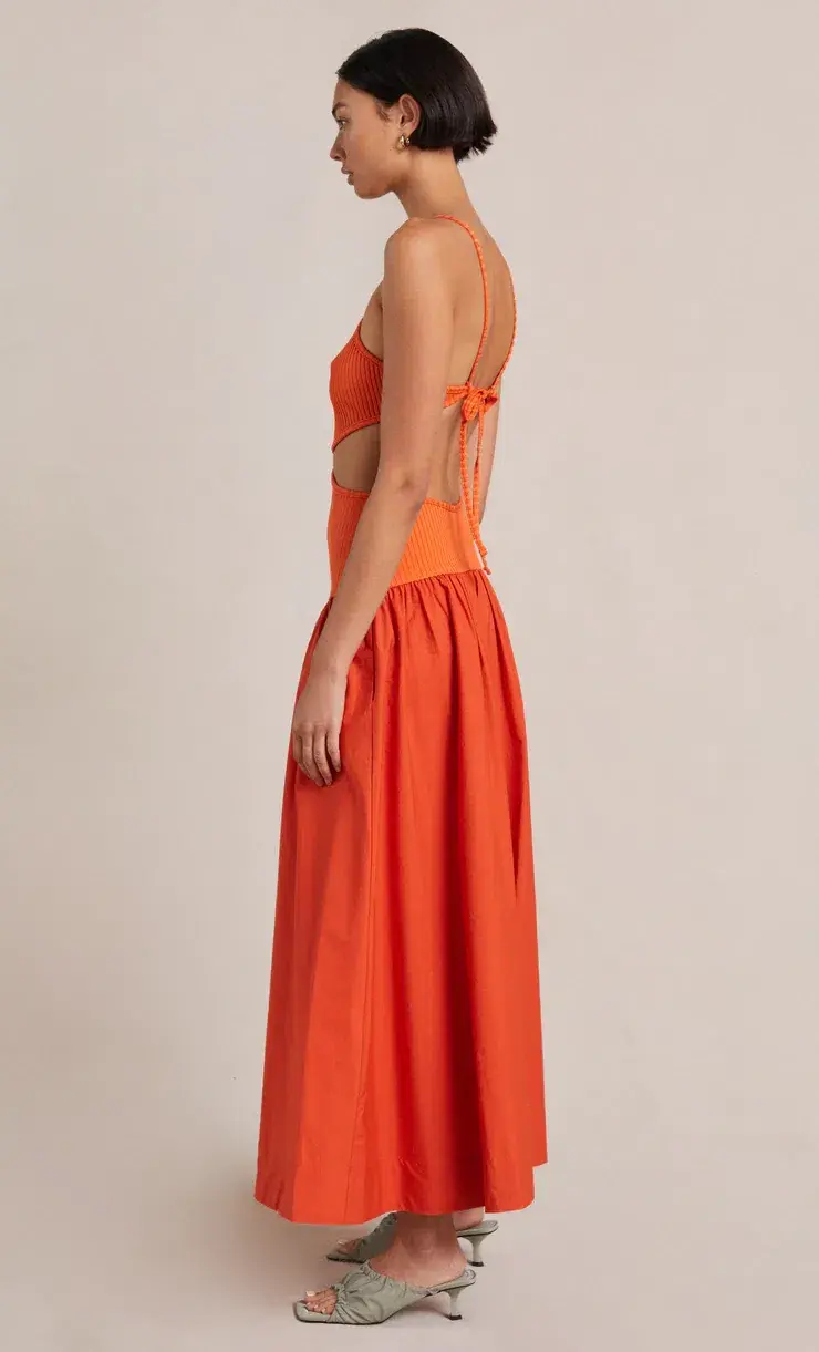 Bec & Bridge Ula Cut Out Maxi Dress Chilli Orange Size S / AU 8 for rent on The Volte - main image