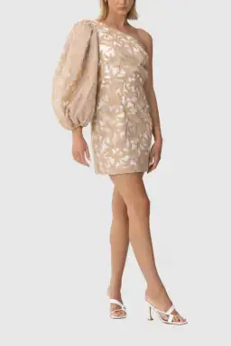 Keepsake the Label Parallel Mini Dress in Porcelain W Tan Size 12