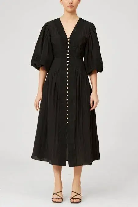 Keepsake the Label Moving On Midi Dress Black Size 10 for rent on The Volte - main image
