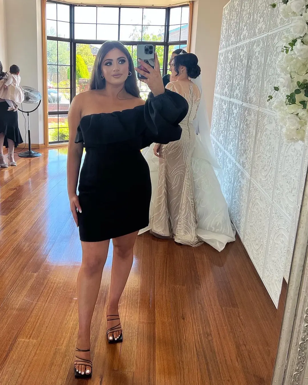 Bianca & Bridgett Camilla Dress Black Size 12 for rent on The Volte - main image