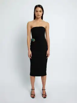 Christopher Esber Strapless Moonstone Dress Black Size 8 for rent on The Volte - image 1