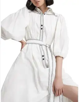 Aje Epiphany Shirtdress White Size 8 for rent on The Volte - image 2