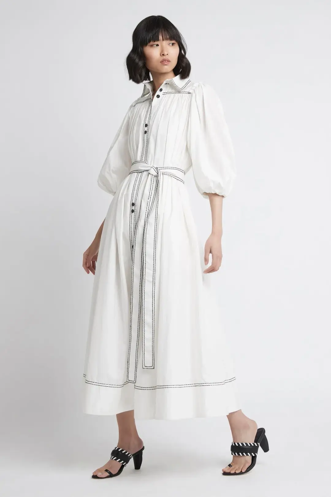 Aje Epiphany Shirtdress White Size 8 for rent on The Volte - main image