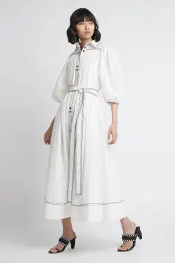 Aje Epiphany Shirtdress White Size 8 for rent on The Volte - image 1