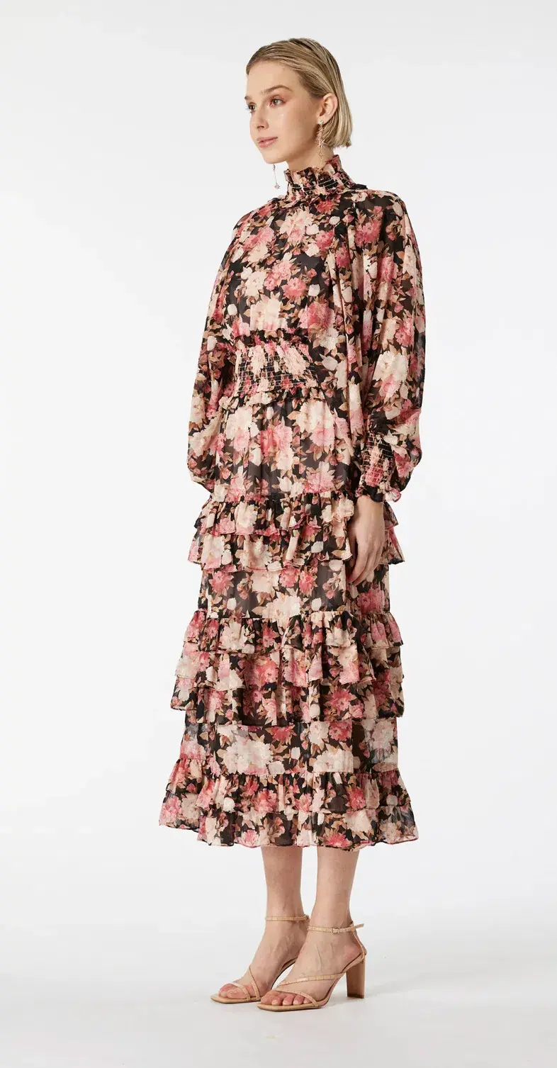 Elliatt Sonvia Maxi Dress Print Size 10 for rent on The Volte - main image