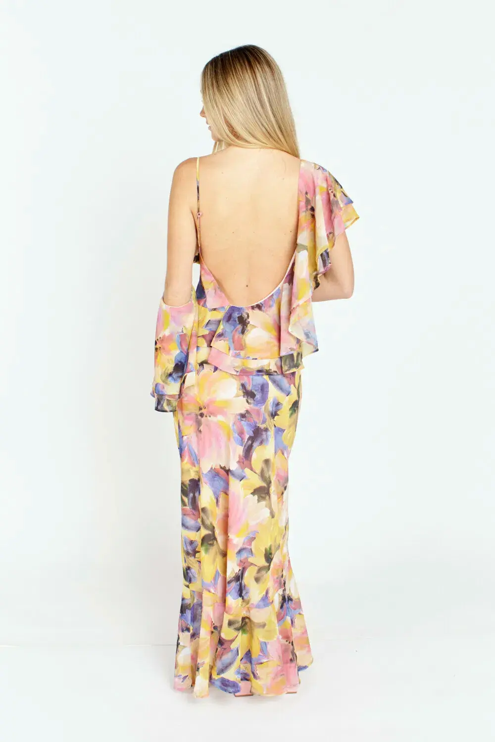 Ruby Marina Gown in Maude Floral Print Size 8 for rent on The Volte - main image