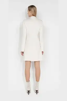 Cue Ivory Twist Front Dress in Ecru Cream Size 10 for rent on The Volte - image 2