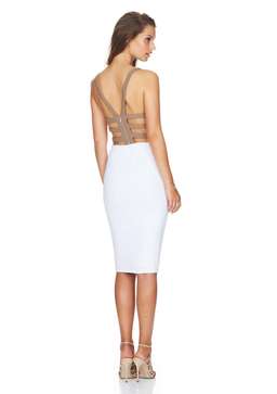 Nookie Sexy Back Bodycon Dress White Size S for rent on The Volte - image 2