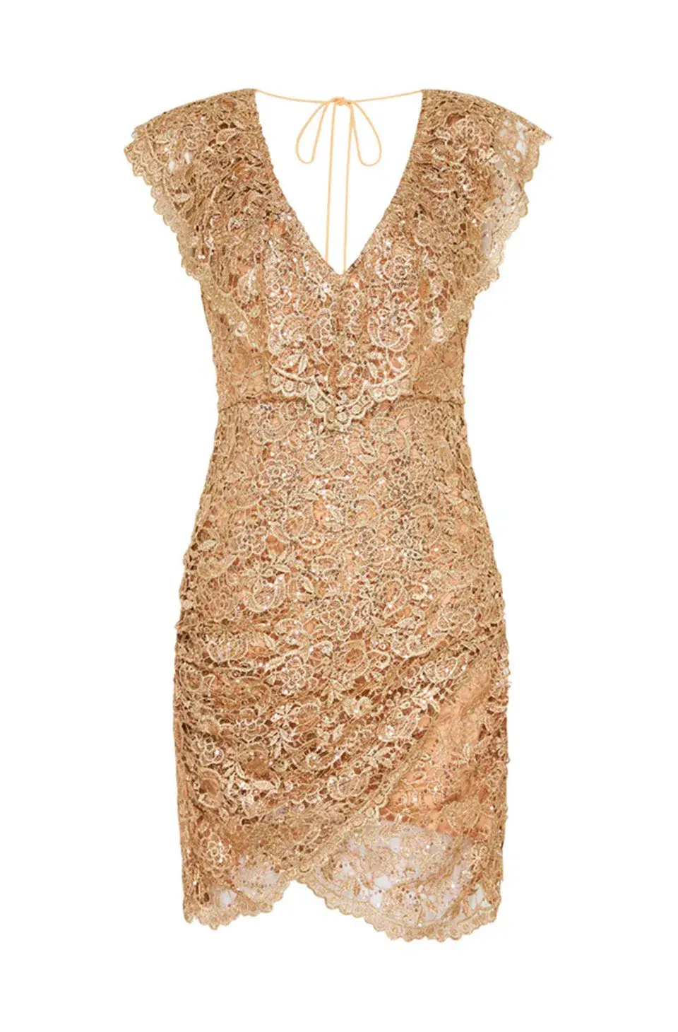 Spell & The Gypsy Nina Shift Dress Gold Size 8 for rent on The Volte - main image