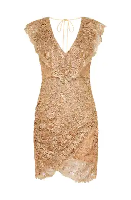 Spell & The Gypsy Nina Shift Dress Gold Size 8 for rent on The Volte - image 3