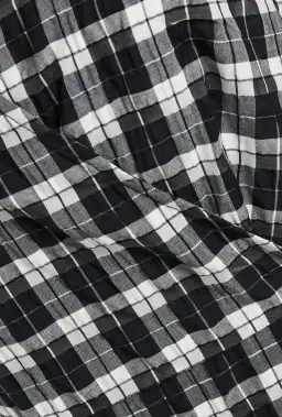 Ganni Seersucker Check Wrap Dress Print Size 8 for rent on The Volte - image 3