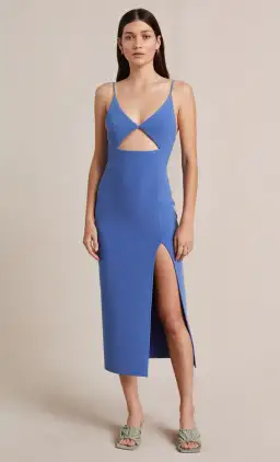 Bec & Bridge Josette Midi Dress Blue Size 8