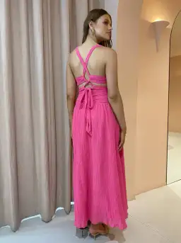 Issy Hoops Dress in Blossom Pink Size 8 for rent on The Volte - image 3