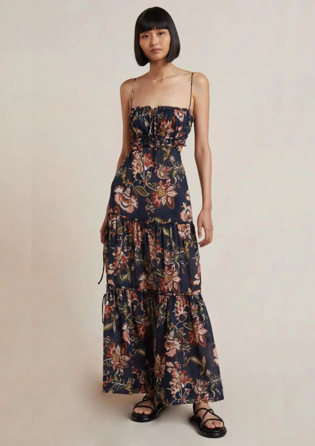 Bec & Bridge Lori Tie Maxi Dress Floral Print Size 8 for rent on The Volte - main image