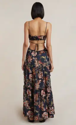 Bec & Bridge Lori Tie Maxi Dress Floral Print Size 8 for rent on The Volte - image 3